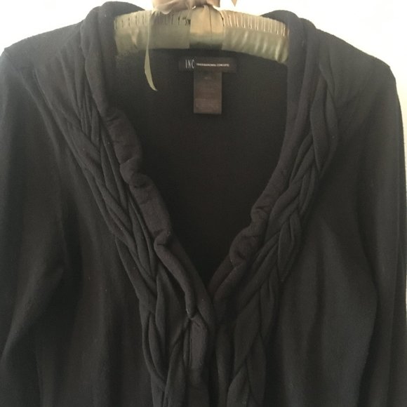 INC International Concepts black cardigan - Picture 3 of 4